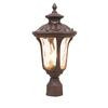 Providence 1 Light Bronze Incandescent Post Head with Light Amber Water Glass