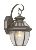 Providence 1 Light Solid Brass Incandescent Wall Lantern with Clear Beveled Glass