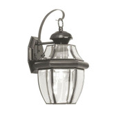 Providence 1 Light Black Incandescent Wall Lantern with Clear Flat Glass