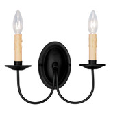 Providence 2 Light Black Incandescent Wall Sconce