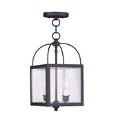 Providence 2 Light Black Incandescent Pendant with Clear Glass