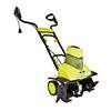 Tiller Joe Max 9 Amp 18 Inch Electric Cultivator With 6 Steel Tines, Wheels, and Ergonomic Handle