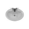 20-1314 Oval D-Bowl Drop In Sink (Drilled For 4 Inch Centres/Faucets)