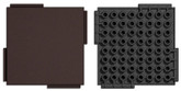 Interlocking Rubber Paver 24 Inch x 24 Inch x 2 Inch Saddle Brown - 250 Pack