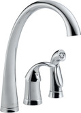 Pilar Waterfall Single-Handle Side Sprayer Kitchen Faucet in Chrome