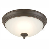 11 Inch Oil Rubbed Bronze LED Ceiling Light with Frosted Glass