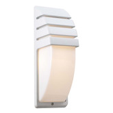 Contemporary Beauty 1 Light Outdoor Wall Sconce with Matte Opal Glass and White Finish