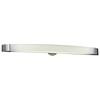 Contemporary Beauty 2 Light Bath Light with Frost Glass and Satin Nickel Finish