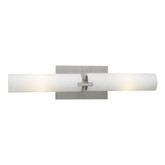 Contemporary Beauty 3 Light Bath Light with Matte Opal Glass and Satin Nickel Finish