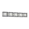 Contemporary Beauty 5 Light Bath Light with Clear Glass and Polished Chorme Finish