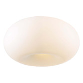 Contemporary Beauty 4 Light Flush Mount with Matte Opal Glass and Satin Nickel Finish