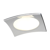 Contemporary Beauty 1 Light Flush Mount with Matte Opal Glass and Polished Chorme Finish