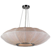 Contemporary Beauty 4 Light Pendant with Ivory Silk Shade Glass and Ivory Finish
