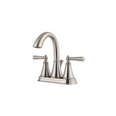 Saxton 2-Handle High-Arc 4 inch Centerset Bathroom Faucet in Brushed Nickel