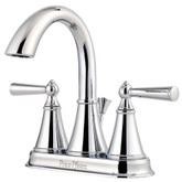 Saxton 2-Handle High-Arc 4 inch Centerset Bathroom Faucet in Polished Chrome