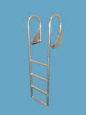 Aluminum Dock Ladder, 4-Step Flip-Up