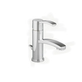 Berwick Monoblock Single Hole 1-Handle Low-Arc Bathroom Faucet with Speed Connect Drain in Satin Nickel