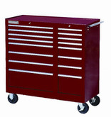 42  Inch. 16 drawer Cabinet, Red