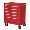 27  Inch. 5 drawer Cabinet, Red