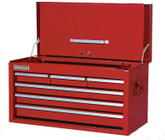 26  Inch. 6 drawer Drop Front Top Chest, Red