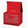 27 Inch 10 Drawer Drop Front Top Chest, Red