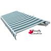 Retractable Patio Awning 16 Ft x 10 Ft. Motorized, Green/Beige Stripes