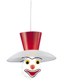 CLOWN Suspension 1L, Blue, Red Acrylic, Frosted White Glass Shade