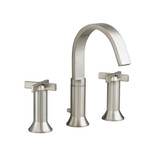 Berwick 8 Inch Widespread 2-Handle High-Arc Bathroom Faucet in Satin Nickel with Speed Connect Drain