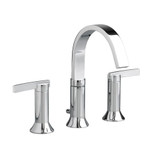 Berwick 8 Inch Widespread 2-Handle High-Arc Bathroom Faucet in Polished Chrome with Speed Connect Drain