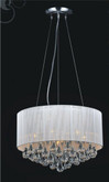 White Sheer 18 Inches Chandelier