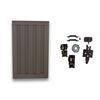 44-3/8  Inches  x 4  Inches  x 70.25  Inches  Pre-Built Standard Gate Panel Winchester Grey w/ Single Gate Hardware Package