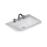 Novara By Mancesa: Drop In Ceramic Lavatory Sink, 8 Inch Centre, White