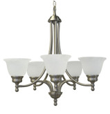 24 Inches Chandelier, Brushed Nickel Finish