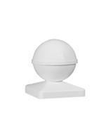 5X5 Ball White Pvc Post Cap