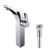 Illusio Single Lever Vessel Faucet with Pop Up Drain Chrome