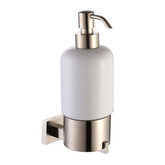 Aura Bathroom Accessories - Wall-Mounted Ceramic Lotion Dispenser Brushed Nickel