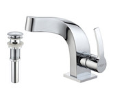 Typhon Single Lever Basin Faucet and Pop Up Drain with Overflow Chrome