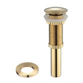 Pop Up Drain and Mounting Ring Gold