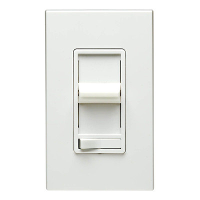 Decora SureSlide Dimmer w/Preset Switch, 2-pack w/wallplates, White