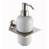 Imperium Bathroom Accessories - Wall-Mounted Ceramic Lotion Dispenser Brushed Nickel