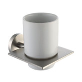 Imperium Bathroom Accessories - Wall-Mounted Ceramic Tumbler Holder Brushed Nickel