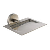 Imperium Bathroom Accessories - Wall-Mounted Brass Soap Dish Brushed Nickel