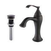 Ventus Single Lever Basin Faucet and Pop Up Drain with Overflow Oil Rubbed Bronze