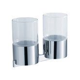 Aura Bathroom Accessories - Wall-Mounted Double Glass Tumbler Holder