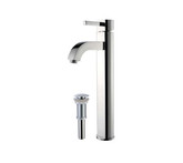 Ramus Single Lever Vessel Faucet with Matching Pop Up Drain Chrome