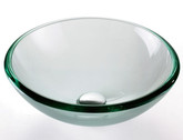 Clear 19mm Thick Glass Vessel Sink