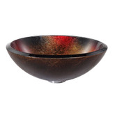 Mercury Glass Vessel Sink with PU-MR Oil Rubbed Bronze