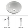 White Round Ceramic Sink and Decorum Faucet Chrome
