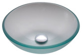 Frosted 14 Inch Glass Vessel Sink