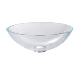 Crystal Clear Glass Vessel Sink with PU-MR Oil Rubbed Bronze